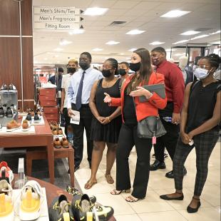 Group of people at Macy's store